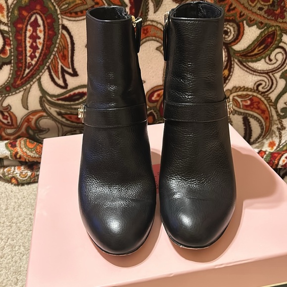 Kate Spade black mini pebble leather bootie - Picture 4 of 5